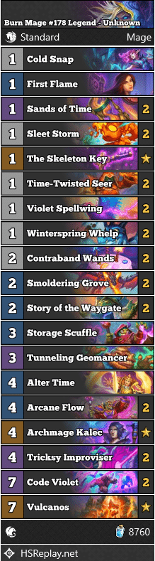 Burn Mage #178 Legend - Unknown