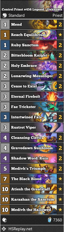 Control Priest #456 Legend - Unknown