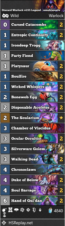 Discard Warlock #255 Legend - senshiwuafu
