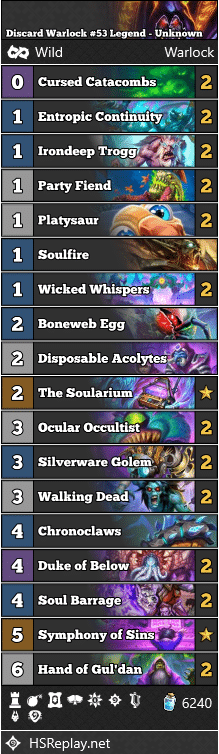 Discard Warlock #53 Legend - Unknown
