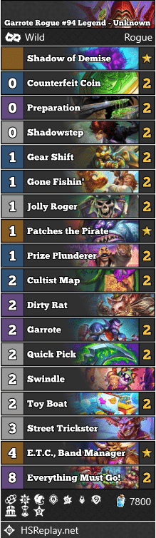 Garrote Rogue #94 Legend - Unknown