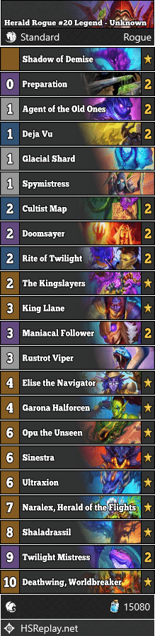 Herald Rogue #20 Legend - Unknown