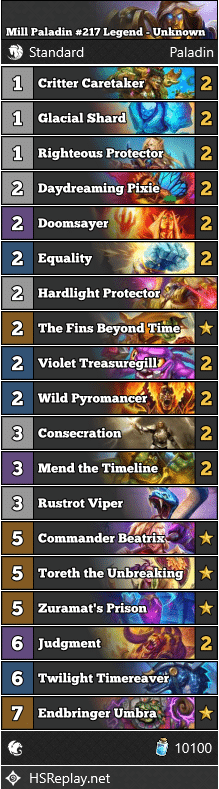 Mill Paladin #217 Legend - Unknown
