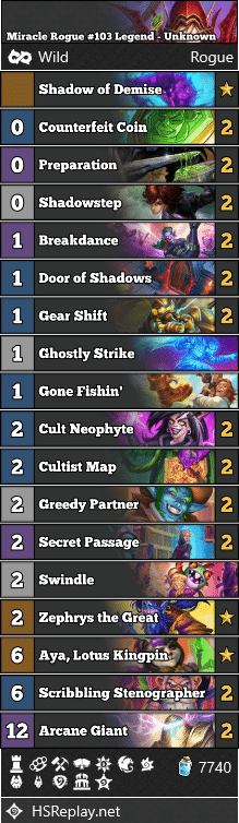 Miracle Rogue #103 Legend - Unknown