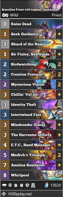 Questline Priest #29 Legend - Unknown