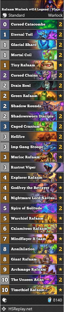 Rafaam Warlock #414 Legend - Vlajo