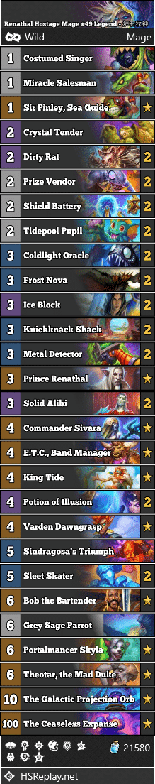 Renathal Hostage Mage #49 Legend - 炉石牧神
