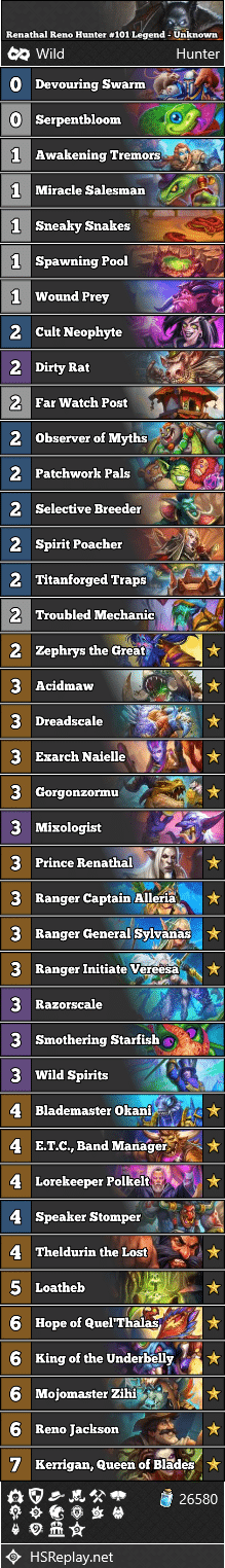 Renathal Reno Hunter #101 Legend - Unknown