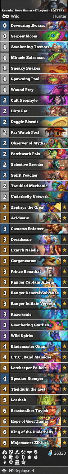 Renathal Reno Hunter #17 Legend - LOTTERY