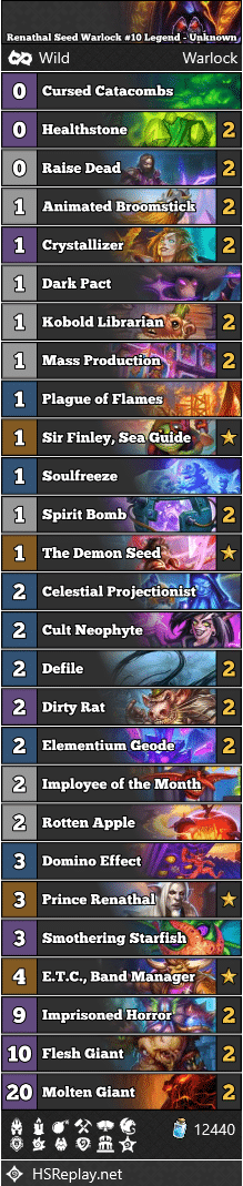 Renathal Seed Warlock #10 Legend - Unknown
