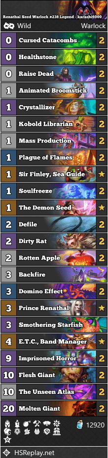 Renathal Seed Warlock #238 Legend - karashi6000