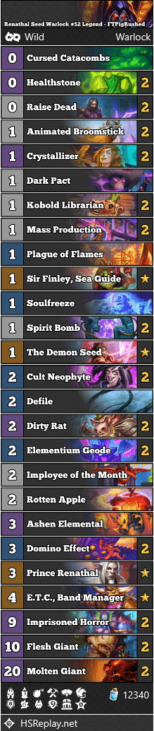Renathal Seed Warlock #52 Legend - FTPigRushed