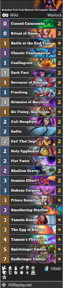 Renathal Tick Tock Warlock #25 Legend - Bernie