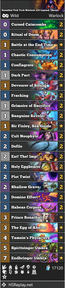 Renathal Tick Tock Warlock #25 Legend - Bernie
