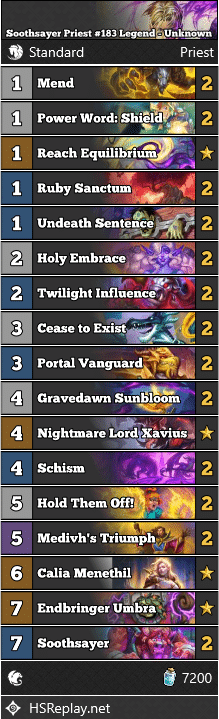Soothsayer Priest #183 Legend - Unknown