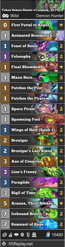 Token Demon Hunter #1 Legend - EL7TE_