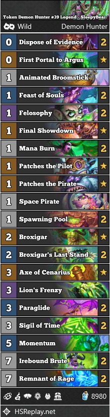 Token Demon Hunter #39 Legend - SleepyBear