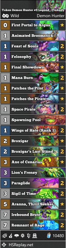 Token Demon Hunter #9 Legend - Tinkady