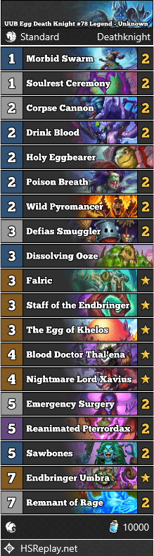 UUB Egg Death Knight #78 Legend - Unknown