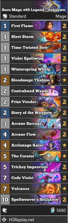 Burn Mage #69 Legend - Unknown
