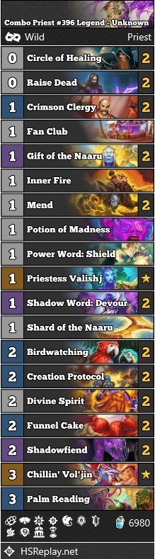 Combo Priest #396 Legend - Unknown