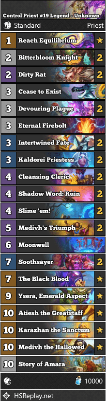 Control Priest #19 Legend - Unknown
