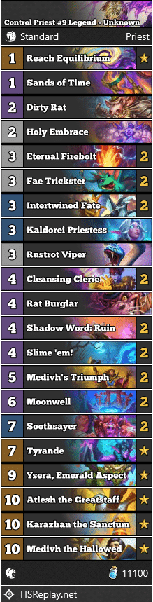 Control Priest #9 Legend - Unknown