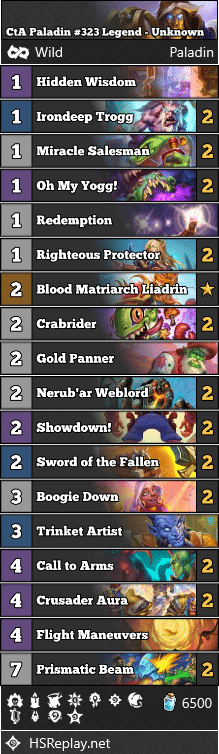 CtA Paladin #323 Legend - Unknown