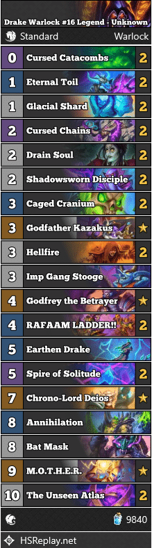 Drake Warlock #16 Legend - Unknown