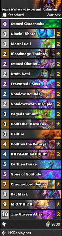 Drake Warlock #289 Legend - Unknown