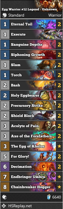 Egg Warrior #12 Legend - Unknown
