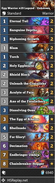 Egg Warrior #29 Legend - Unknown