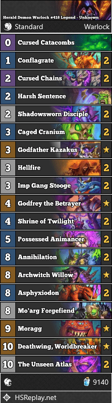 Herald Demon Warlock #418 Legend - Unknown