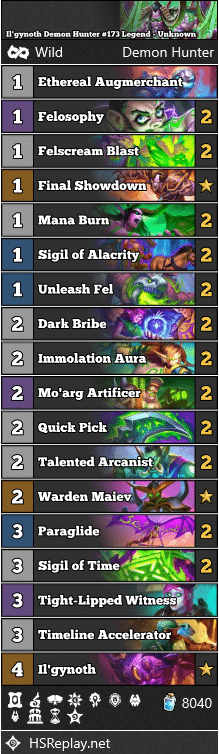 Il'gynoth Demon Hunter #173 Legend - Unknown