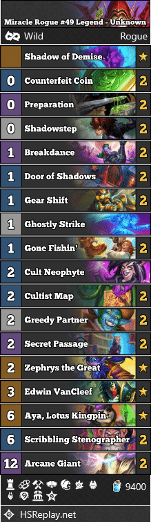 Miracle Rogue #49 Legend - Unknown