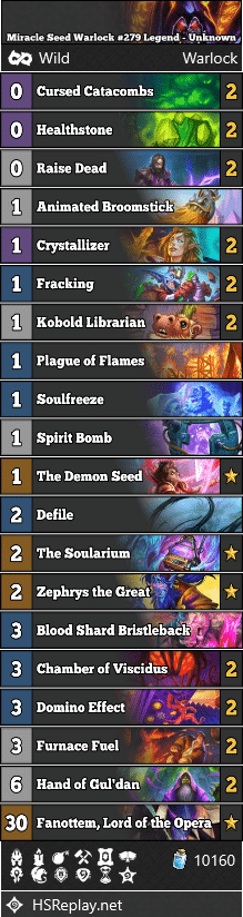 Miracle Seed Warlock #279 Legend - Unknown