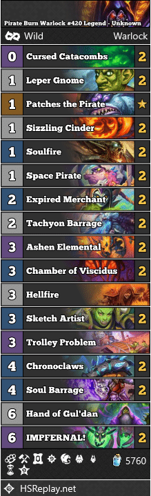 Pirate Burn Warlock #420 Legend - Unknown