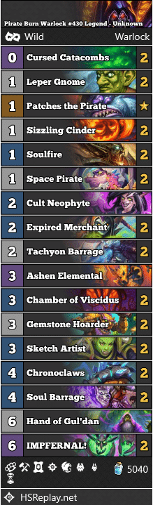 Pirate Burn Warlock #430 Legend - Unknown