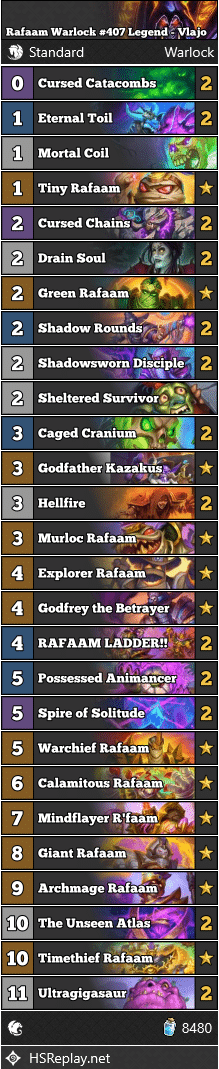 Rafaam Warlock #407 Legend - Vlajo