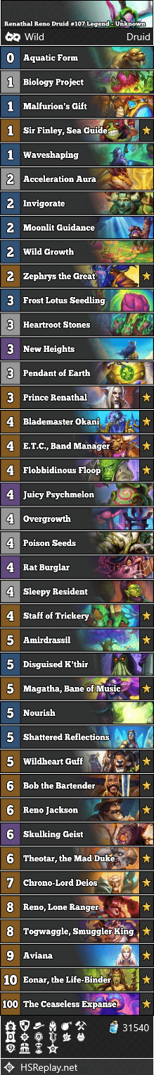 Renathal Reno Druid #107 Legend - Unknown