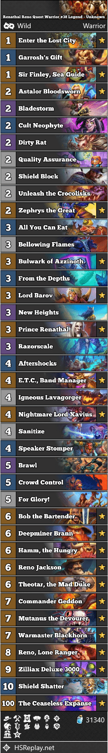 Renathal Reno Quest Warrior #38 Legend - Unknown