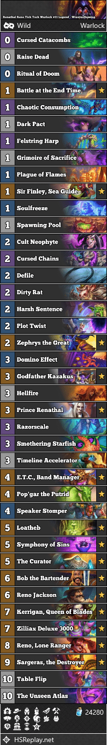 Renathal Reno Tick Tock Warlock #11 Legend - WraxiusGaming
