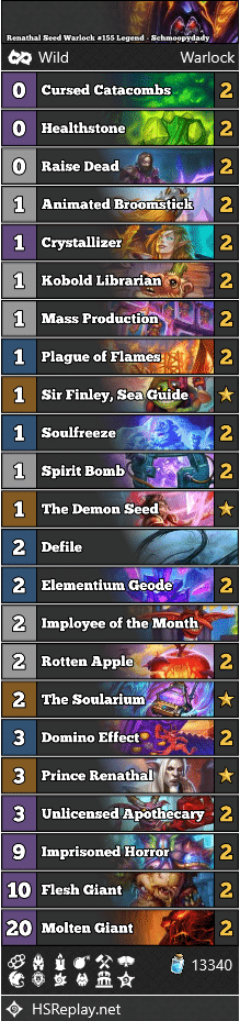 Renathal Seed Warlock #155 Legend - Schmoopydady