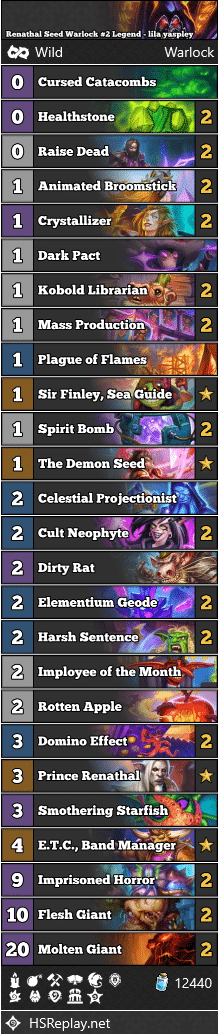 Renathal Seed Warlock #2 Legend - lila yaspley
