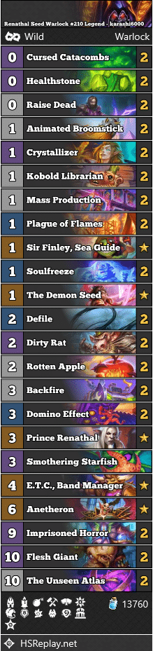 Renathal Seed Warlock #210 Legend - karashi6000