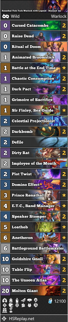 Renathal Tick Tock Warlock #241 Legend - Alucard_bu