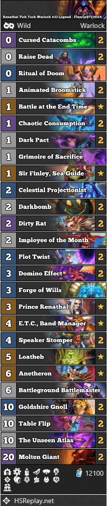 Renathal Tick Tock Warlock #33 Legend - Flauros97114514