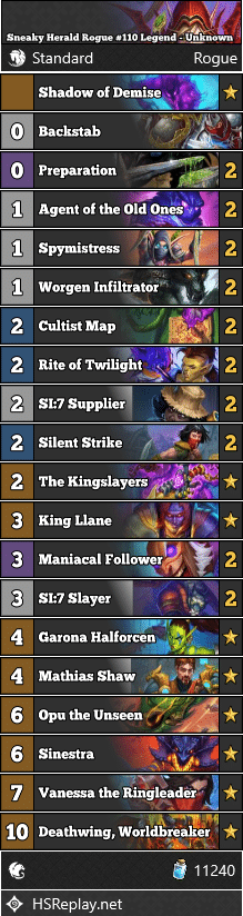 Sneaky Herald Rogue #110 Legend - Unknown