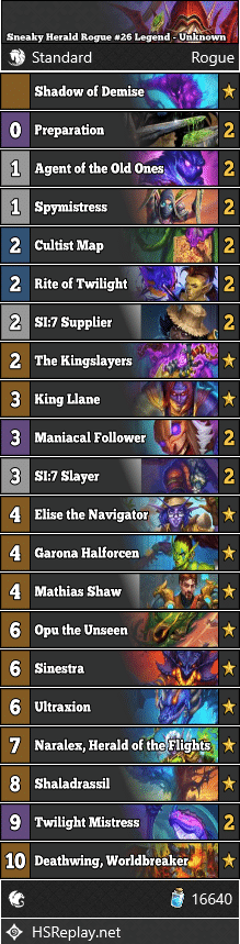 Sneaky Herald Rogue #26 Legend - Unknown