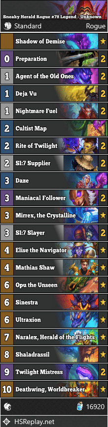 Sneaky Herald Rogue #78 Legend - Unknown